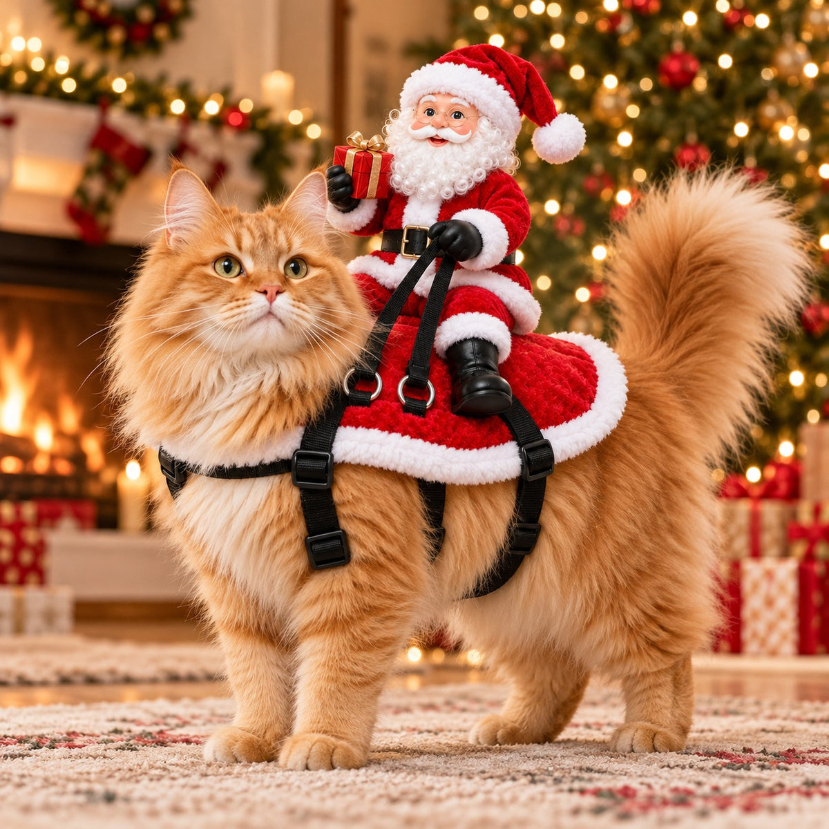 Santa Rider Pet Costume